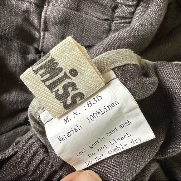 New Mordenmiss 100% Linen Gray Pants Sz M - Picture 4 of 11